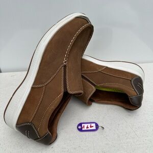 Florshein Men's 8.5M Great Lakes Moc Toe Slip On Comfort Shoes Brown 13320-275